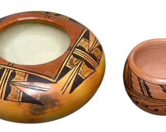 Two PRISCILLA NAMINGHA (Hopi-Tewa, 1924-2008) Hopi Bowls