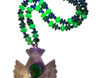 HUDSON BAY Trade Bead Necklace, Uranium Glass