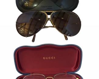 Two Vintage Men's Glasses and Sunglasses, GUCCI, PORSCHE DESIGN by CARRERA