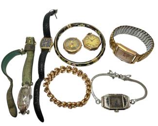 Collection of Antique & Vintage Ladies Watches, Bracelets