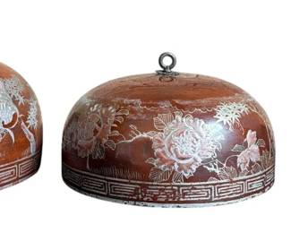 Three Graduating Asian Bronze Bird Motif Gong Bells