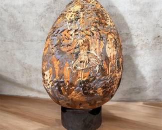 Massive CAROL FLEMING Brutalist Sculpture, Egg
