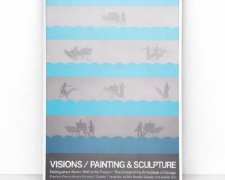 ROGER BROWN (American, 1941-1997) "Vision/Painting and Sculpture" Poster