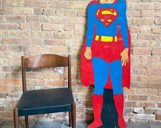 1940's 50's Folk Art D.C. MARVEL Superman Cut Out