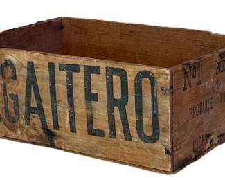 Vintage "El Gaitero" Wooden Wine Crate