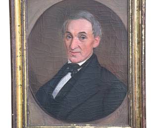 Civil War Era Oil Portrait Painting of a Man