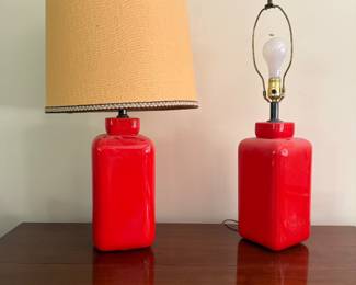 Amazing MCM orange lamps!
