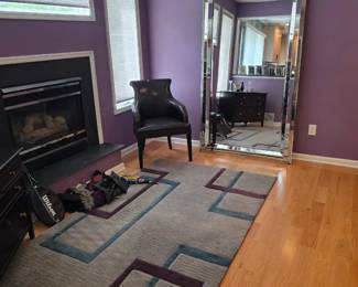 This gorgeous wall or floor mirror can be hung or used standing to get dressed 