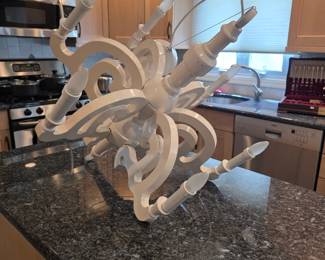 Up close details of the aforementioned chandelier once we safely took it down for an easy sale