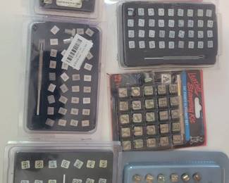 New letter and number punch sets