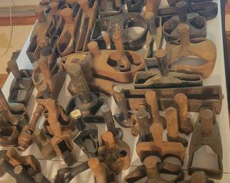 Hundreds of leather dies