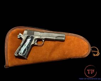 1943 REMINGTON Rand M1911 .45 ACP with Custom Mother of Pearl Grips