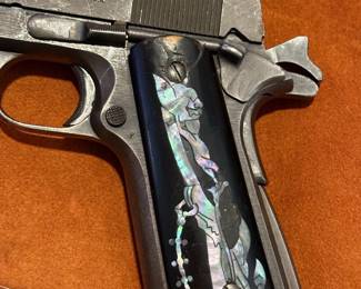 1943 REMINGTON Rand M1911 .45 ACP with Custom Mother of Pearl Grips