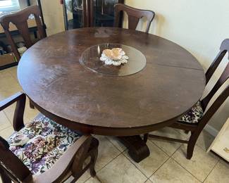 Antique dining table and chairs