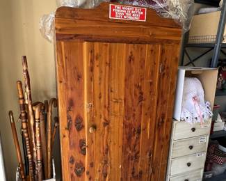 Hand made storage closet