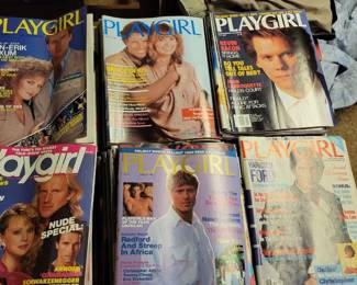 Vintage Playgirl magazines