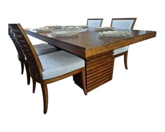 Take double pedastal table with 6 matching chairs