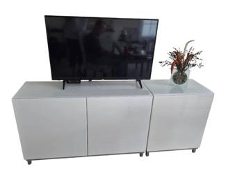 two door white cabinet with matching one door also available