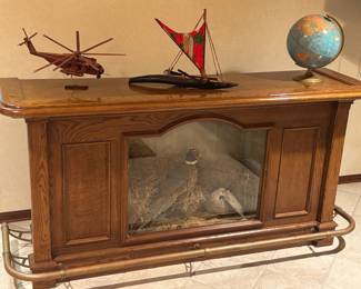 VERY COOL lighted bar with pheasants 
