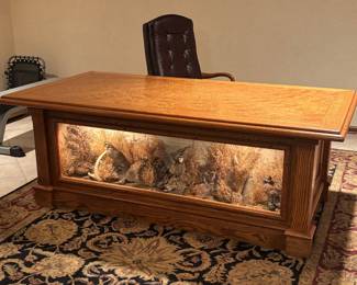 Beautiful oak lighted desk