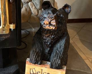 Hand carved bear