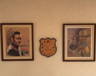 John Wayne signed prints 