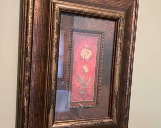 Framed artwork - floral
