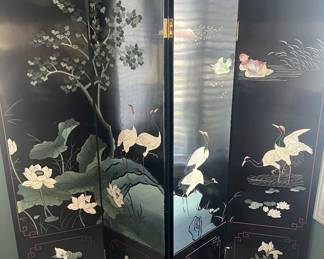 Lacquered Folding Screen 