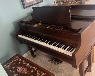 Antique Quarter Grand Chickering Ampico Piano Self Playing 1917-1920 replicates and plays music beautifully