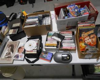 DVDs, CDs, Cassettes