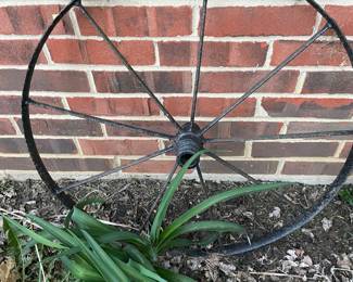 Antique wagon or cart wheel