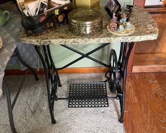 Marble top side table