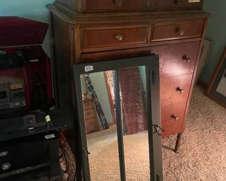 Antique window frame up cycled into mirror