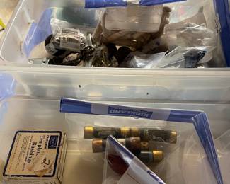 Fuses, handle hardware, light bulbs