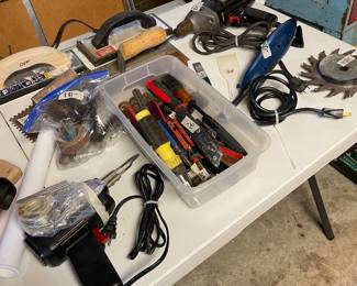 Soldering iron, drill