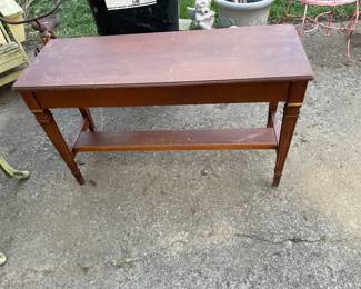 Vintage music bench with lift top. Has storage area