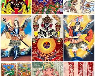 Original Peruvian Cuzco Paintings, Art Cards, & Handmade Indian Paper Art
