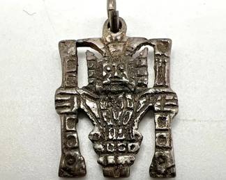 Stylized Sterling Silver Figural Jewelry Charm or Pendant