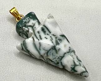 Tree Agate Arrowhead Pendant Jewelry