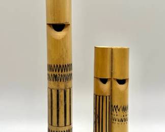 (2) Traditional African Bamboo Whistles
