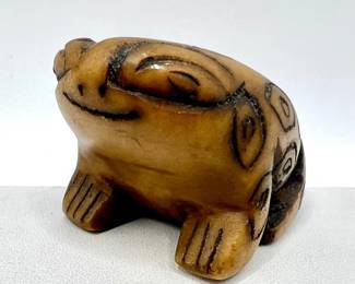 Hand-Carved Peruvian Stone Frog Figurine — Incan Cosmology