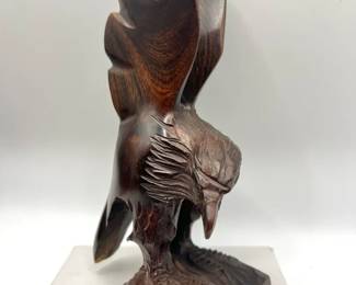Wood Carved American Eagle Sculpture