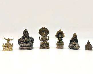 (6) Brass & Bronze Figures for Personal Altars — Hinduism, Tibetan Buddhism & Thai