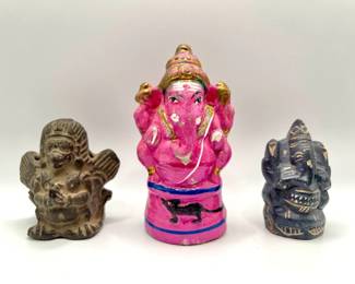 (3) Handmade Hindu Deities