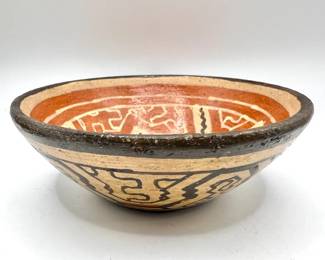 Shipibo Stoneware Handpainted Peruvian Bowl