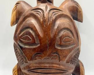Wood Carved Marquesan Turtle Sculpture — Honu