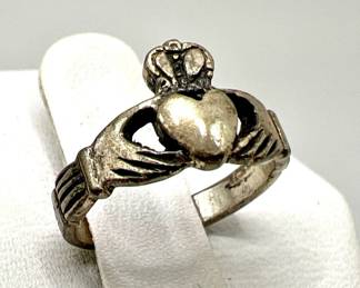 Sterling Silver Claddagh Ring — Adjustable Jewelry