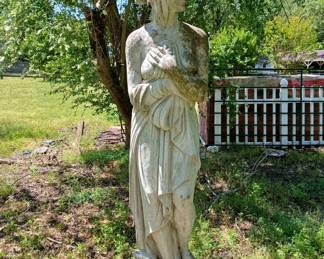 Concrete woman statue