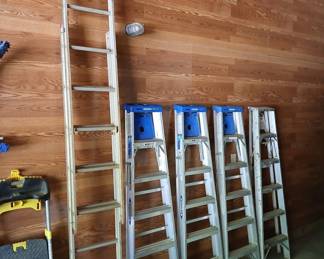 16 ft.  extension ladder and four 6 ft. step ladders