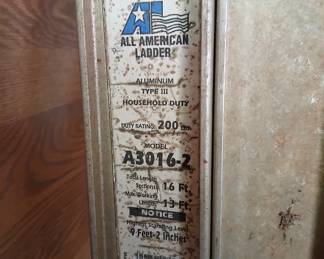 The extension ladder is by All American